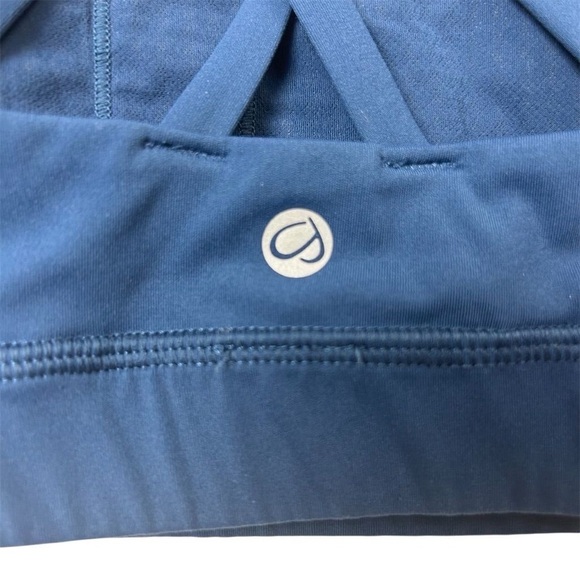 Calia by Carrie Energy Sports Bra Blue Strappy Back Activewear - Picture 3 of 7